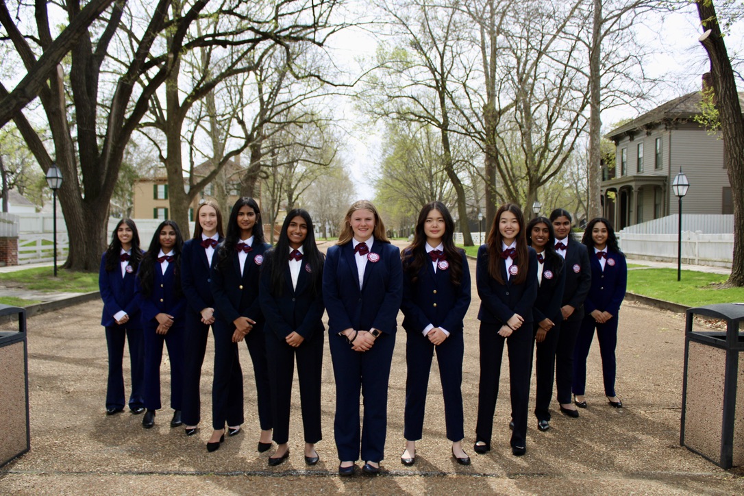 Illinois HOSA state officers standing together outdoors