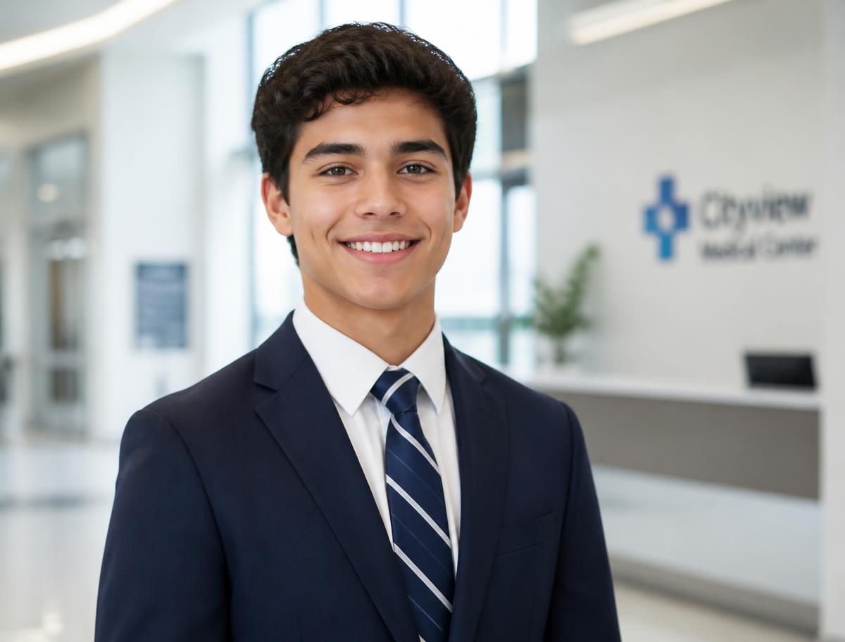 Illinois HOSA student member in professional attire